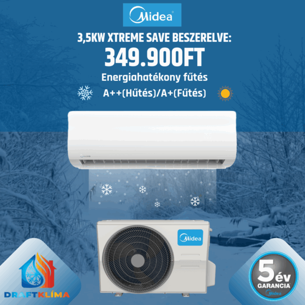 Midea Xtreme Save 3,6kW MG2X-12-SP Beszerelve